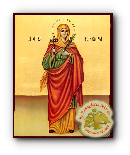 Saint Glyceria, Virgin-Martyr at Heraclea Neoclassical Wooden Icon