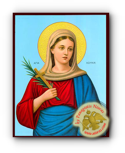 Saint Lucia, Virgin Martyr, Neoclassical Wooden Icons