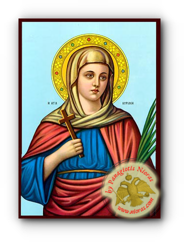 Saint Cyriaca NeoClassical Wooden Icon