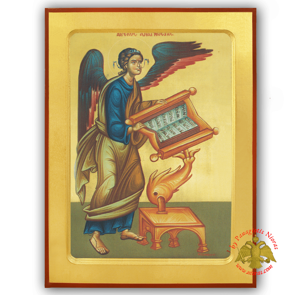 Angel Reader Byzantine Wooden Icon