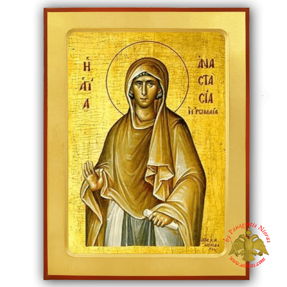 Saint Anastasia of Rome Byzantine Wooden Icon