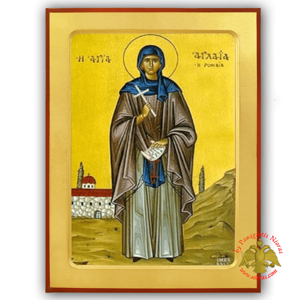 Saint Aglaia Byzantine Wooden Icon