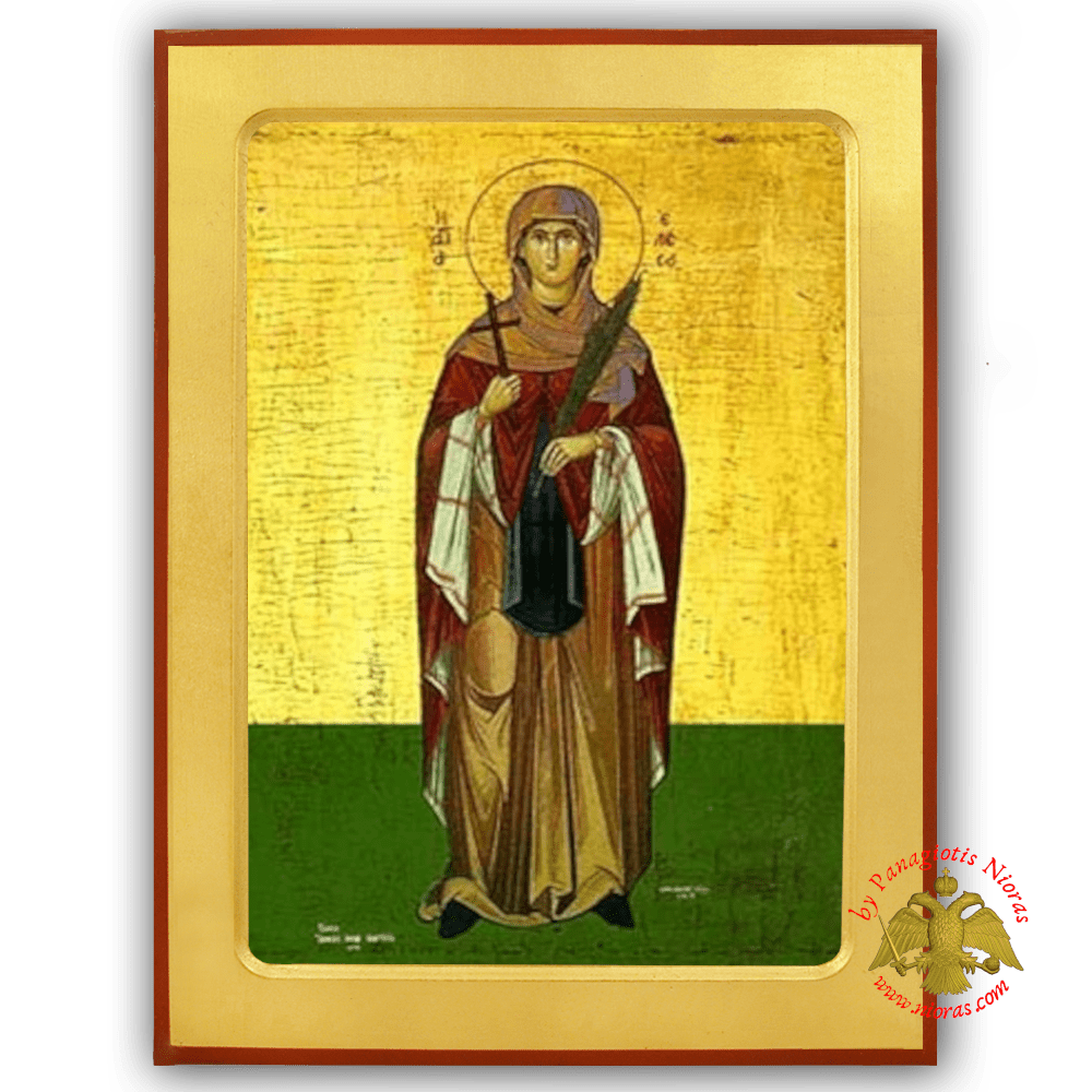 Saint Elesa of Kythera Byzantine Wooden Icon