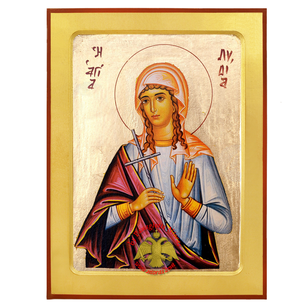 Saint Lydia the Martyr Byzantine Wooden Icon