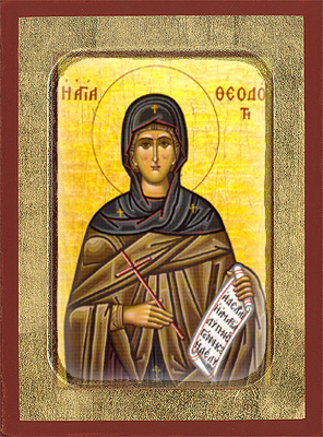 Saint Theodoti wooden byzantine icon