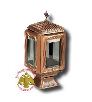 Rectangular Style With Cross Cenotaph Oil Candle Crystal