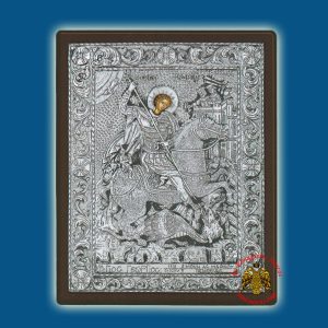 Saint George Silver Holy Icon