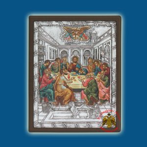 Last Supper Silver Holy Icon Coloured