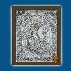 Saint George Silver Holy Icon
