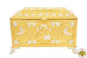 Reliquary or Relics Box - Tabernacle B' Gold Silver Plated