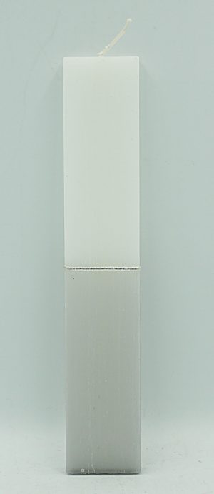 Αρωματική Πασχαλινή Λαμπάδα Πλακέ Φαρδιά Μισή Γκρι SET OF 2