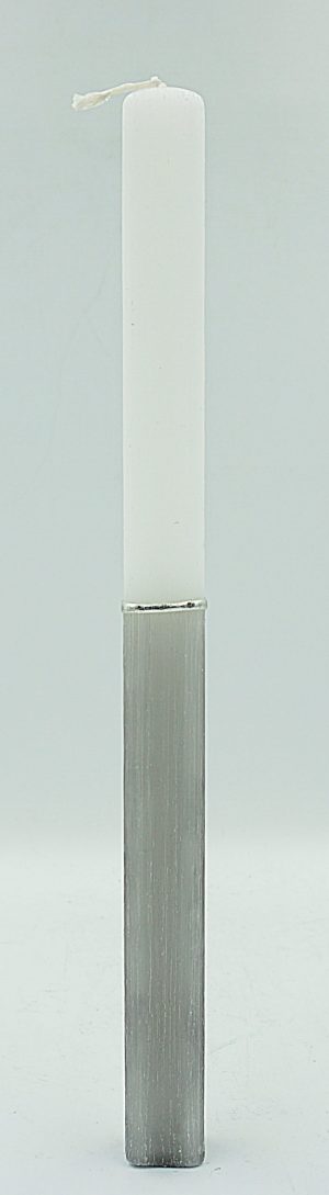 Αρωματική Πασχαλινή Λαμπάδα Τετράγωνη Μισή Γκρι 29cm SET OF 2