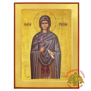 Saint Xenia Byzantine Wooden Icon