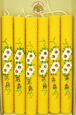 Γνήσιο Κερί Μέλισσας Λαμπάδα για το Πάσχα ΣΕΤ 2 τεμ