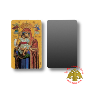 Orthodox Holy Virgin Mary Axion Esti Paper Icon on Magnet Foil (set of 5pcs)
