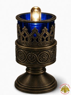 Orthodox Metal Design A Electric Standing Oil Candle Antique