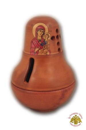 Kεραμικό Κανδήλι Σχέδιο F Καφέ 10χ14εκ