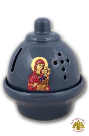 Kεραμικό Κανδήλι Σχέδι0ο G Μπλε 13χ14εκ