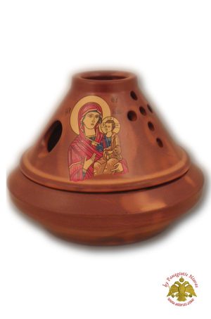 Kεραμικό Κανδήλι Σχέδιο I Καφέ 11χ8,5εκ