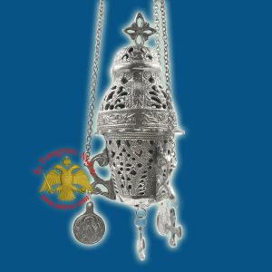 Γιαννιώτικο Μεταλλίκο Μπρούτζινο Κρεμαστό Κανδήλι C' Νίκελ