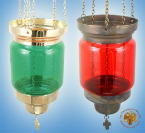 Hanging Glass Pillar Candle Colorful decals Simple