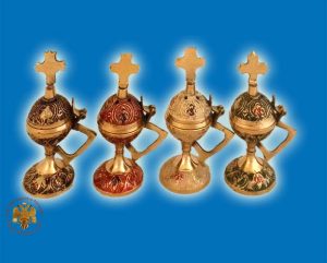 Orthodox Incense Burner 10cm Coloured Round A