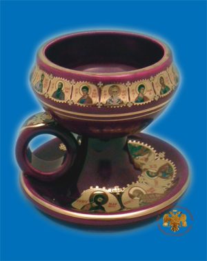 Ορθόδοξο Λιβανιστήρι Πορσελάνη Kόκκινο