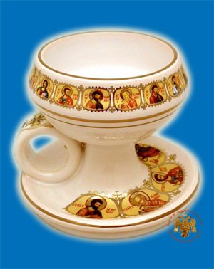 Ορθόδοξο Λιβανιστήρι Πορσελάνη Άσπρο