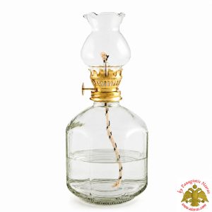 Γύαλινη Λάμπα Παραφίνης Εξάγωνο 500ml