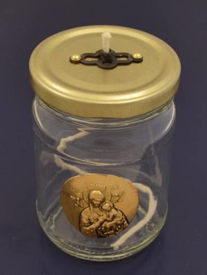 Glass Parafin Lamp Cylinder with Orthodox Image 250ml