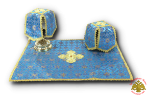 Covers Of The Holy Grail -  Communion Cup Blue Base Covers Embroidery