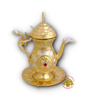 Ecclesiastical Zeon Silver Gold Plated Hand Made h:24x11cm