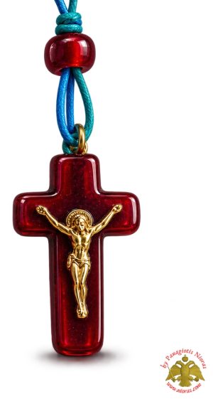 Orthodox Crosses From Glass Red 4cm