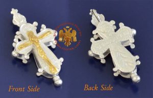 Traditional Byzantine Orthodox Silver 925 with Gold 999 Gilding Details Cross - S6