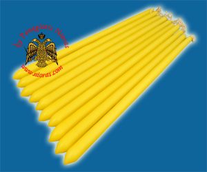 Lampada Candle Parafine Wax Yellow Coloured 40cm