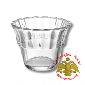 Κανδηλόκουπα Γυάλινη Διάφανη Λουλούδι Β' (2 τεμ.)