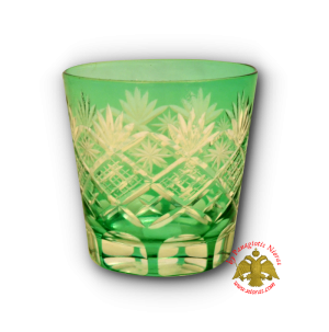 Romanian Orthodox Replacement Glass Cut Design Green