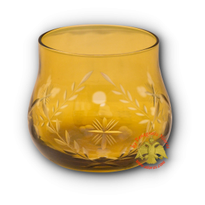 Ρουμάνικη Γυάλινη Κανδηλόκουπα Χαρακτη Μελί Β'