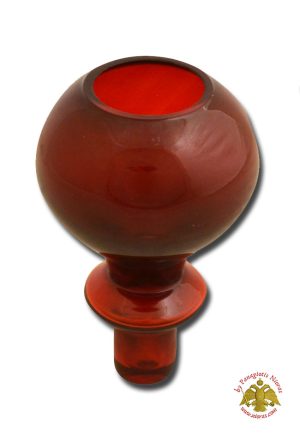 Κανδηλόκουπα Λουσέρνα Aπλή Κόκκινο 7χ13εκ