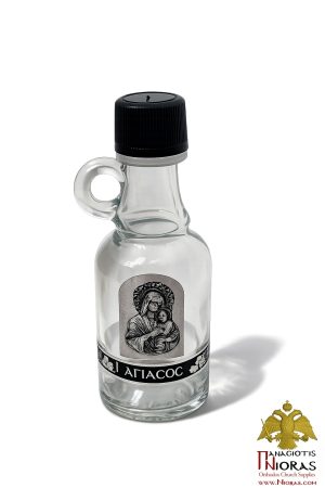 Μπουκαλάκι Αγιασμού Κανατακι με Εικονακι την Παναγιας 10x4cm