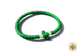 Orthodox Prayer Rope Waxed Green With Cross