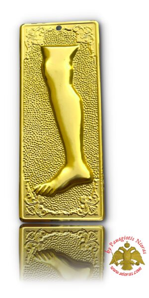 Tamata Ex Voto Milagros Aluminium Golden Votive Tama with design Left Leg