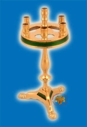 Mινιατούρα Κηροπήγιο Στρογγυλό Πράσινο