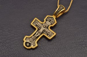 Σταυρουδάκι Ασημένιο 925 Λαιμού Ρώσσικο Σχέδιο 8218