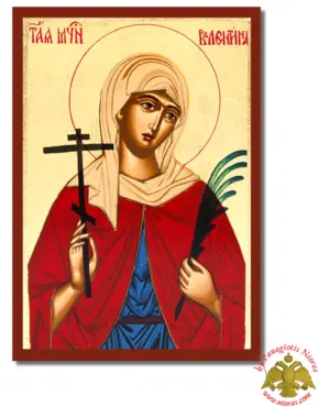 Saint Valentini Byzantine Wooden icon on canvas