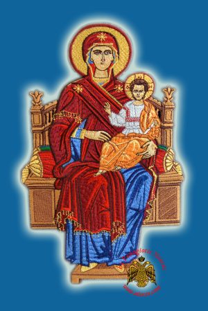 Ορθόδοξο Κεντημα Εικόνα της Παναγίας 22cm