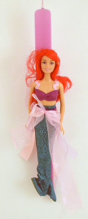 Πασχαλινή Λαμπάδα Παιδική Γοργόνα 40εκ.