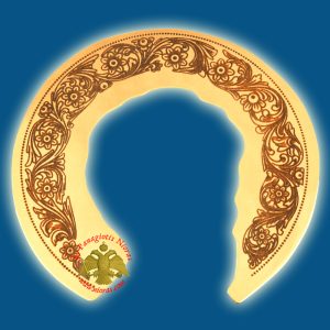 Metal Saint Apostle Luke Byzantine Halo 10x11cm Gold Plated