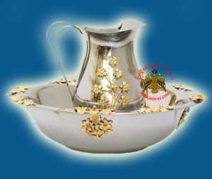 Hernivoxeston Orthodox Church Pitcher B' Inox with Gold Plated Details