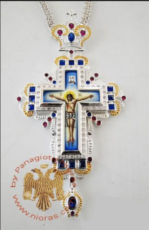 Σταυρός Δεσποτικός Σχέδιο 184b Επάργυρος Με Πέτρες Zirgon